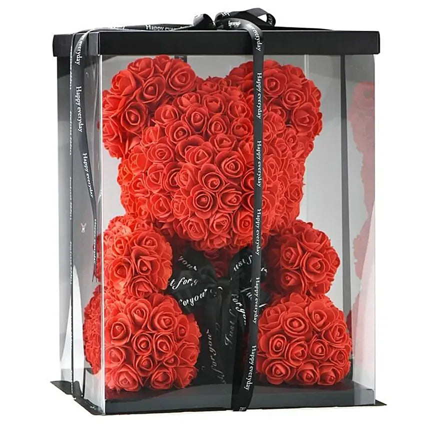 Artificial Red Roses Teddy