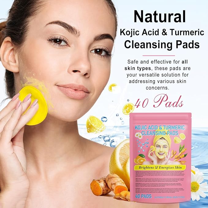 🏆#1 Best Selling🏆 Turmeric Kojic Acid Cleansing Pads