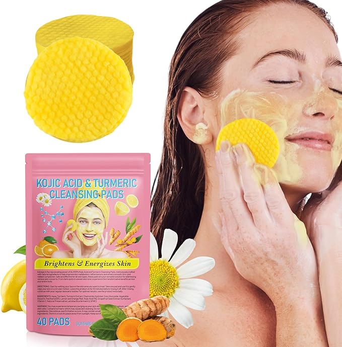 🏆#1 Best Selling🏆 Turmeric Kojic Acid Cleansing Pads