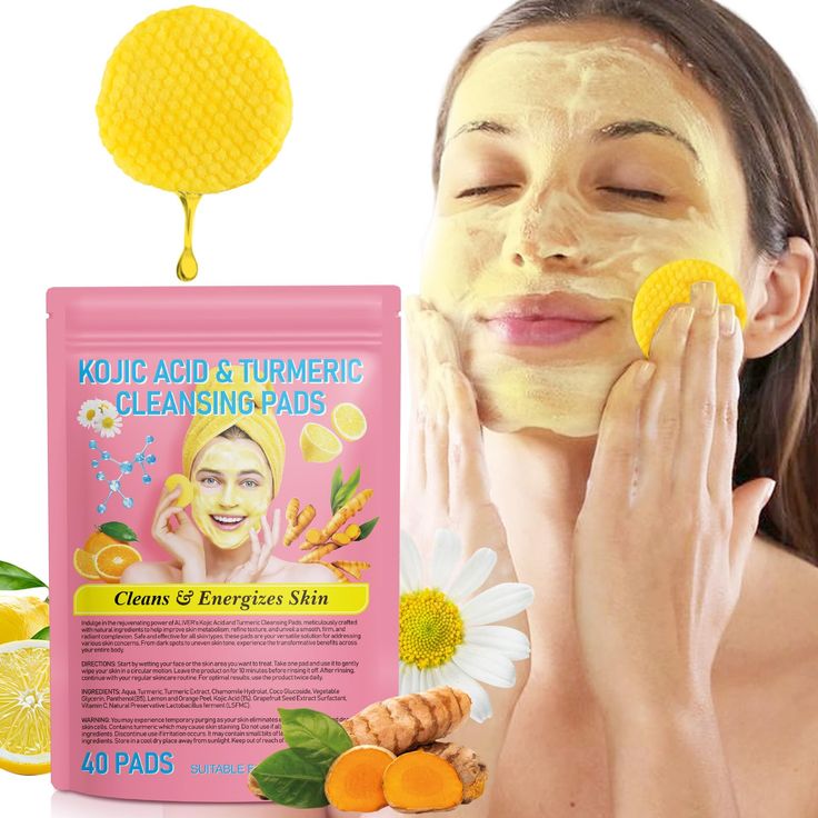 🏆#1 Best Selling🏆 Turmeric Kojic Acid Cleansing Pads