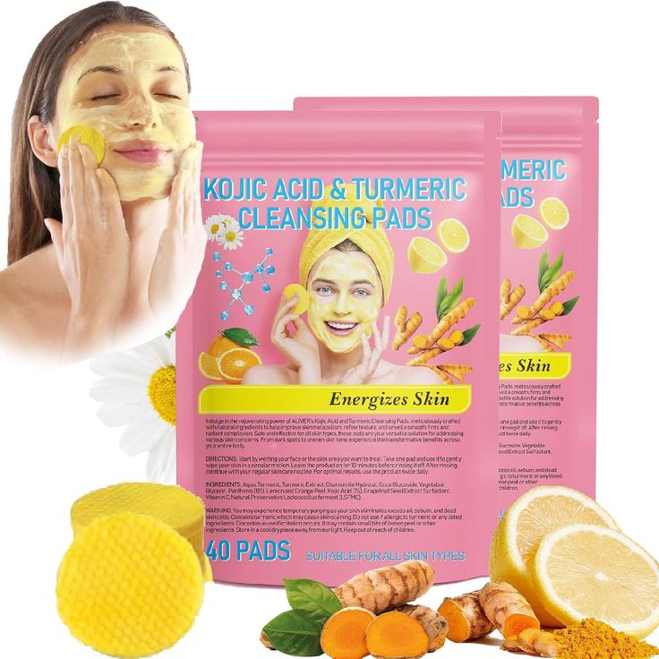 🏆#1 Best Selling🏆 Turmeric Kojic Acid Cleansing Pads