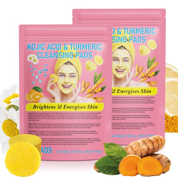 🏆#1 Best Selling🏆 Turmeric Kojic Acid Cleansing Pads